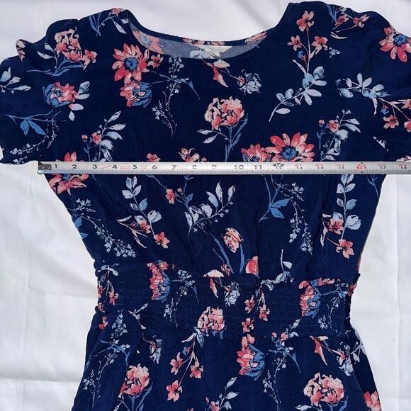 Caslon Blue Floral Mini Dress Size Medium - Picture 3 of 5